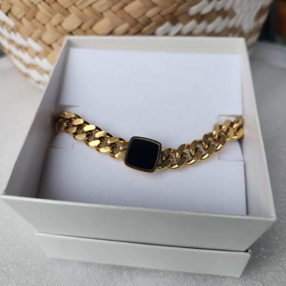 Bracelet 18Gold and Stainless Steel - Picture 2 of 2